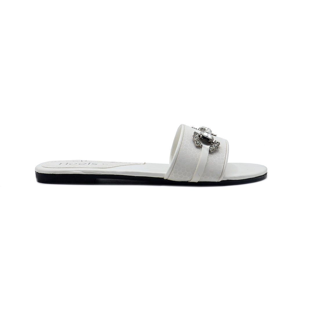 White Casual Slipper 000370 – Heels Shoes