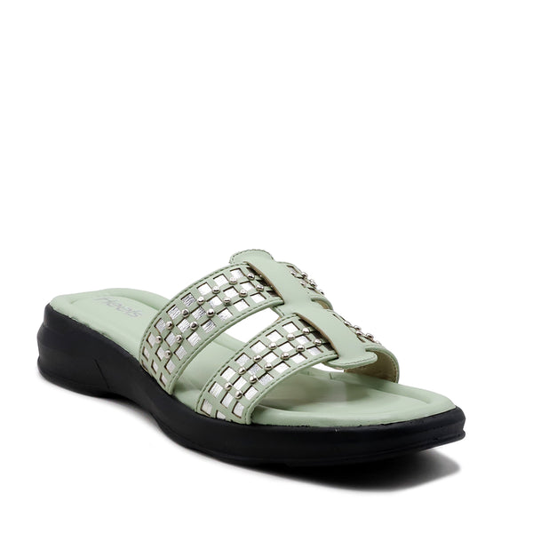 Mint Green Casual  Slipper L00760053