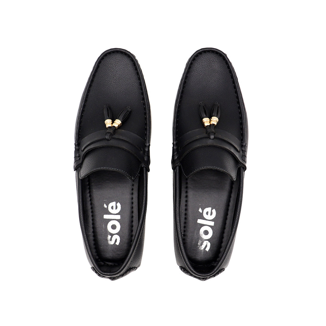 Black Loafer Slip On 165106