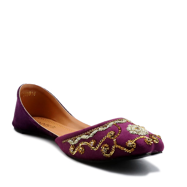 Purple Ethnic Khussa L00940016