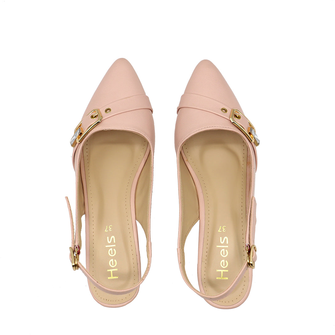 Light Pink Formal Court Shoes 085438