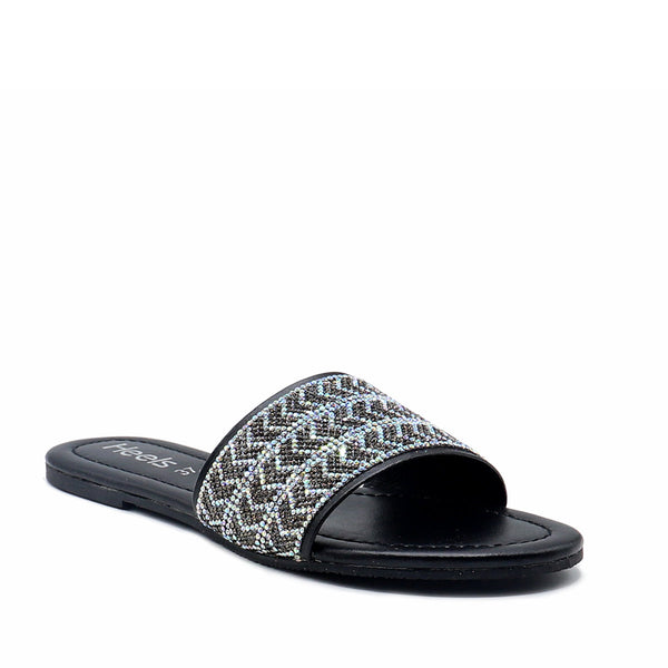 Black Casual Slipper 000378