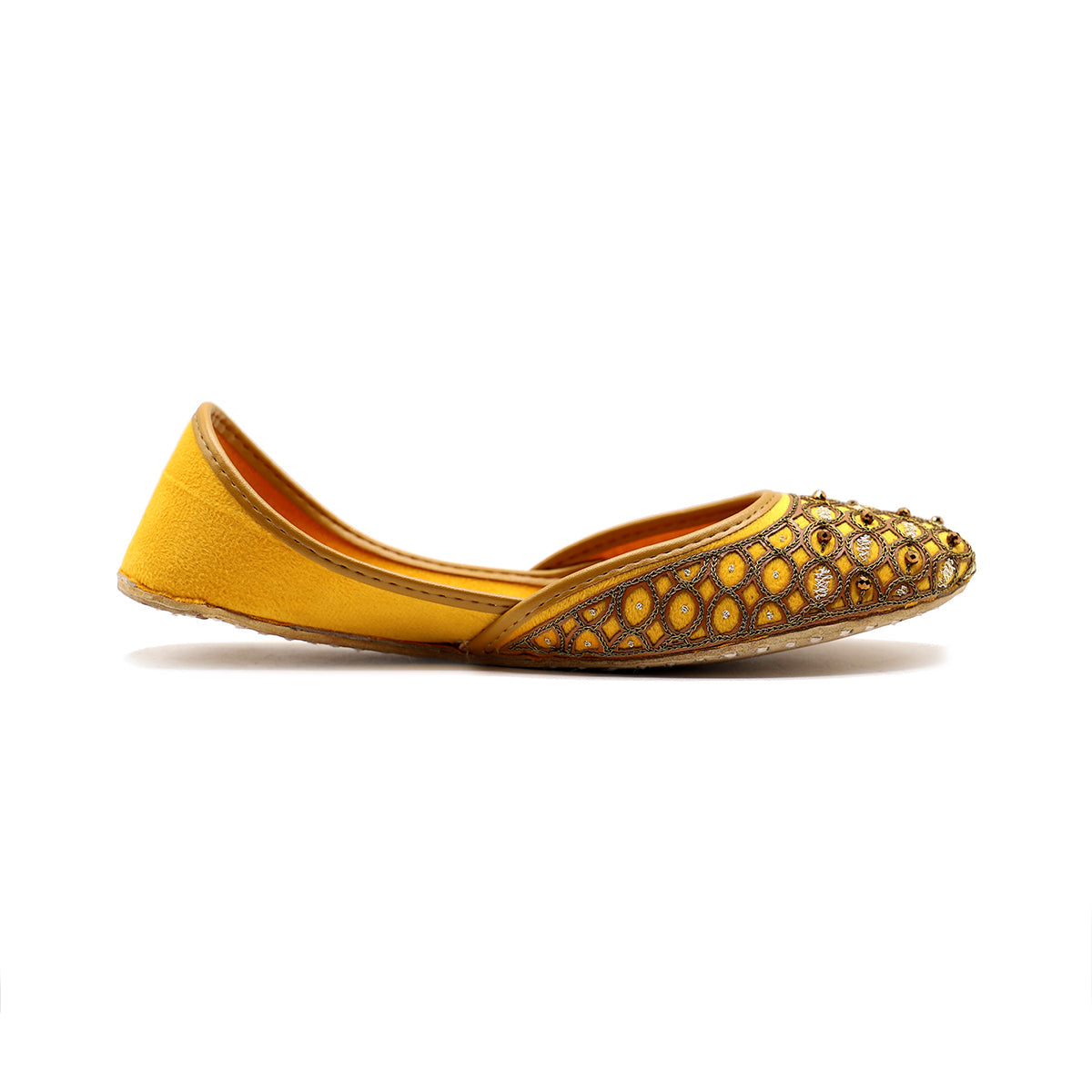 Yellow Ethnic Khussa 094122