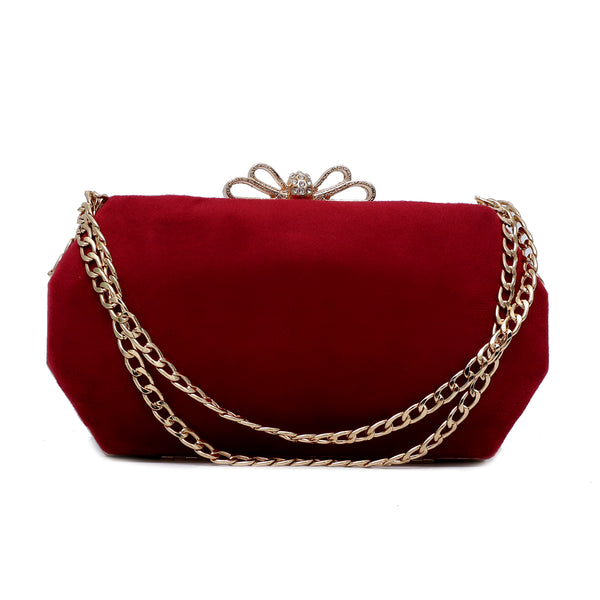 Maroon Fancy Clutch C00C20239