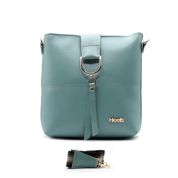 Sea Green Casual Hand Bag P00P01171