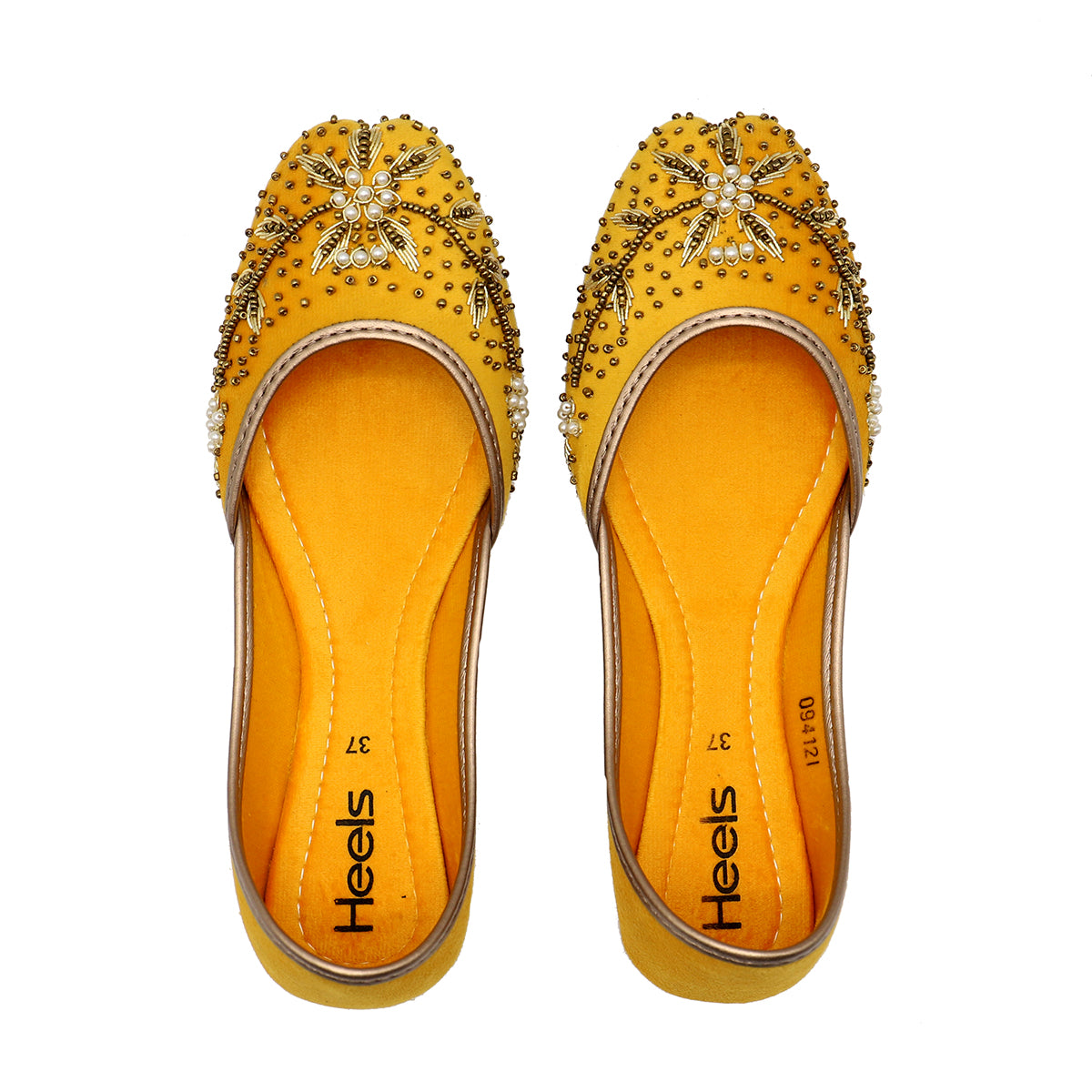 Yellow Fancy Khussa 094121