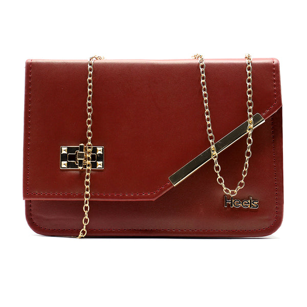 Maroon Casual Clutch C08207