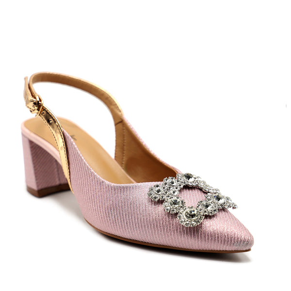 Peach Formal Court Shoes 085435