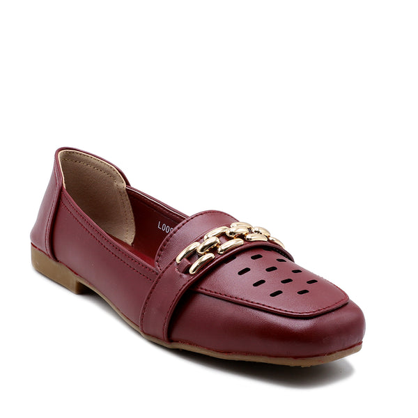 Maroon Casual Pumps L00900034