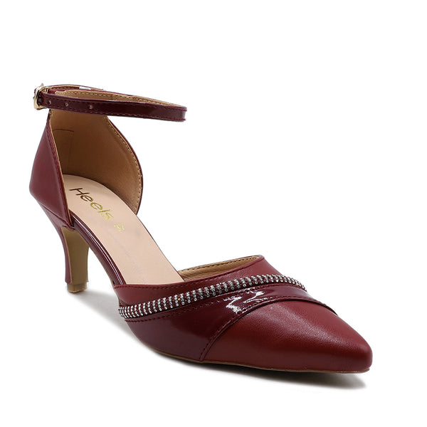 Maroon Formal Court Shoes L00850033