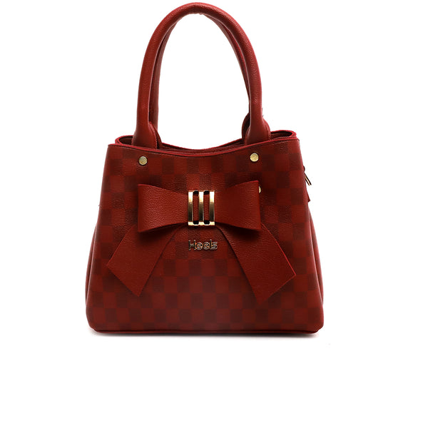 Maroon Casual Hand Bag P00P01427