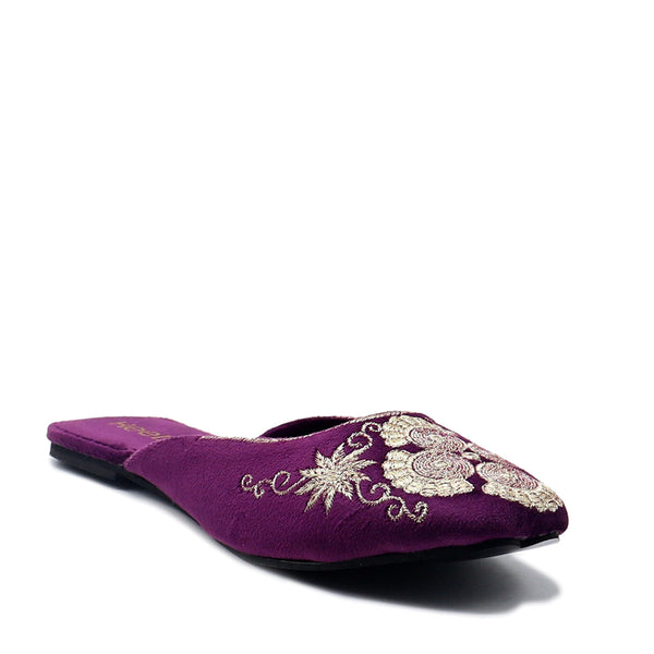 Purple Ethnic Mule L00120005