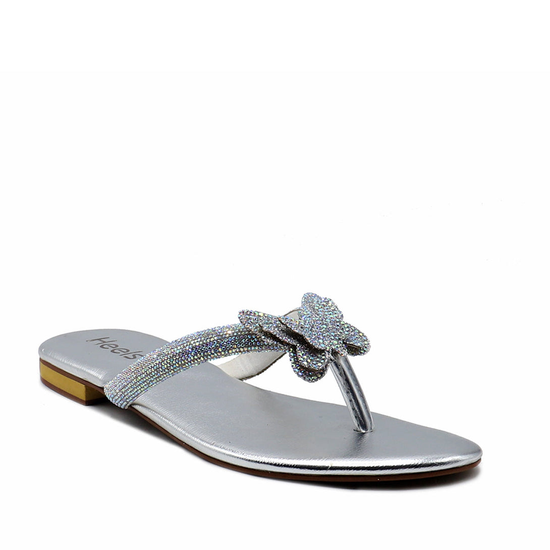 Silver Fancy Chappal L00100004 – Heels Shoes New