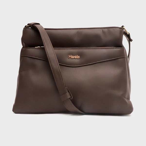 Brown Fancy Hand Bag P00P01458