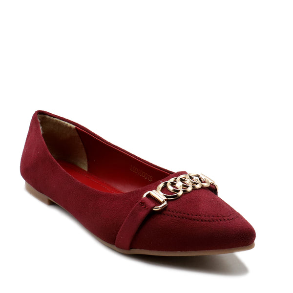 Maroon Casual Pumps L00900015