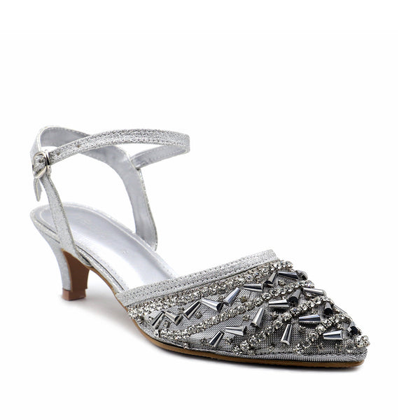 Silver Bridal Sling Back 087122