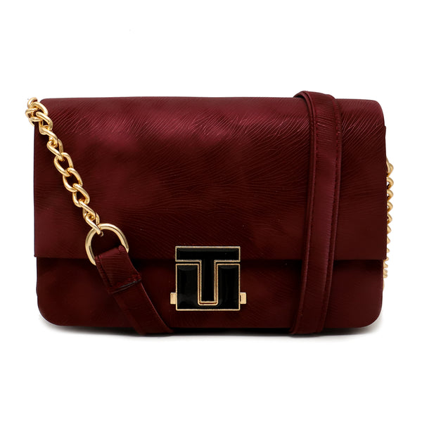 Maroon Casual Clutch C00C08077