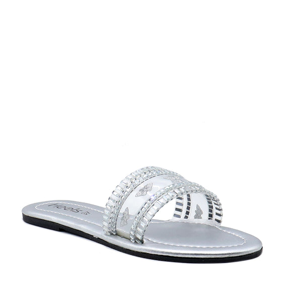 Silver Casual Slipper 000379