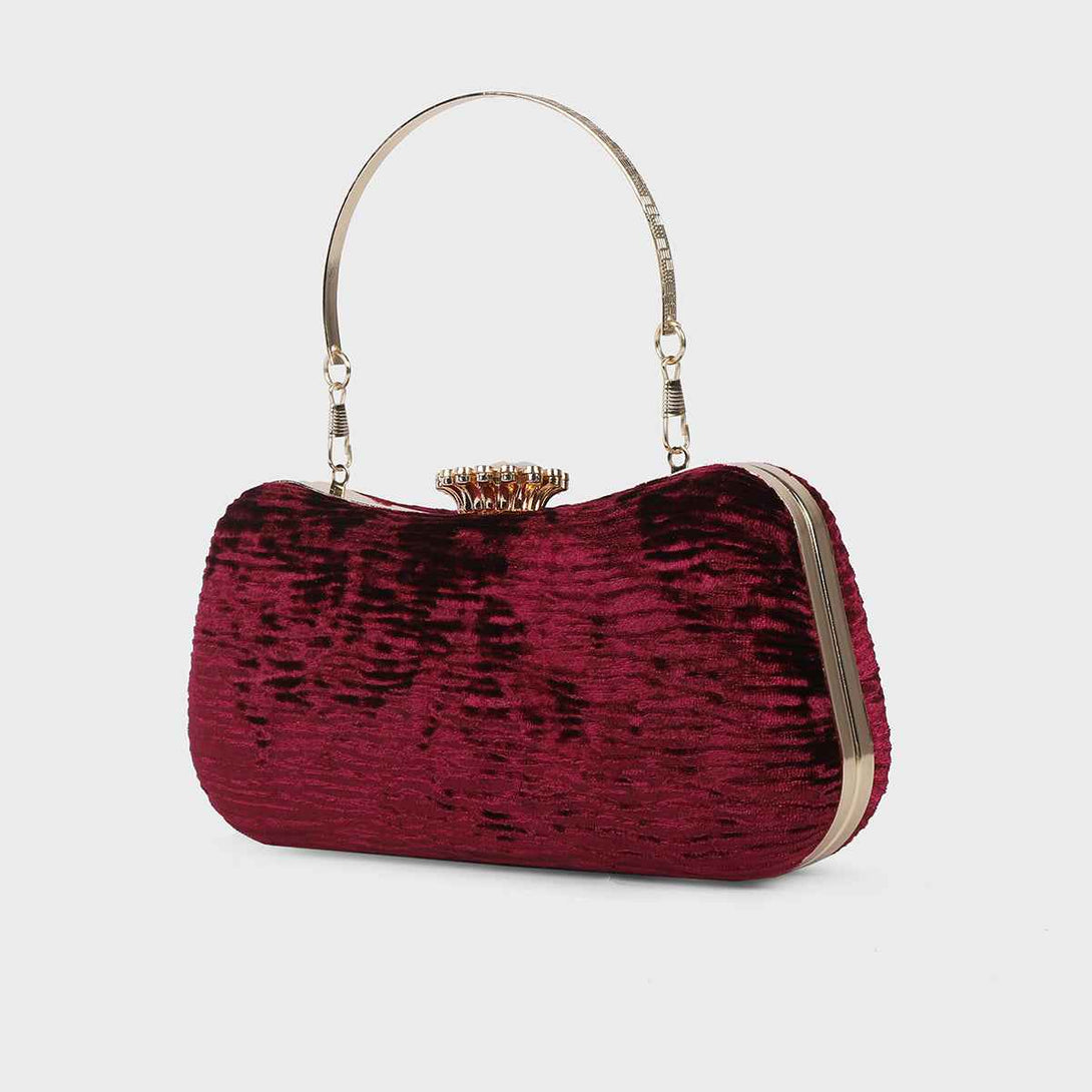 Maroon Fancy Clutch C00C20393