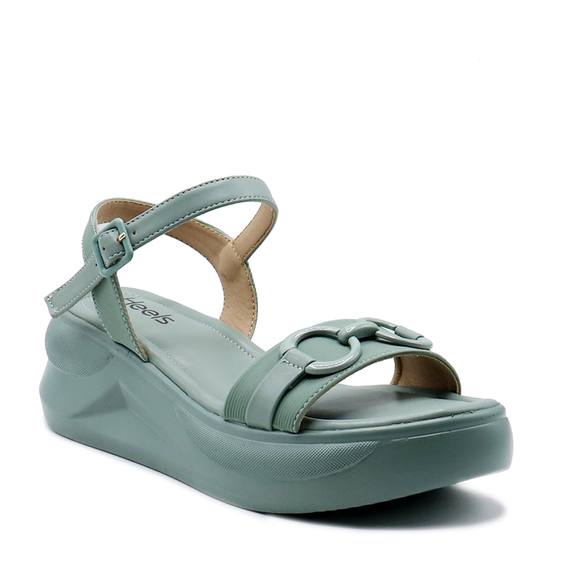 Wide Fit Green Suede Shoes with slim buckle strap – Sargasso and Grey