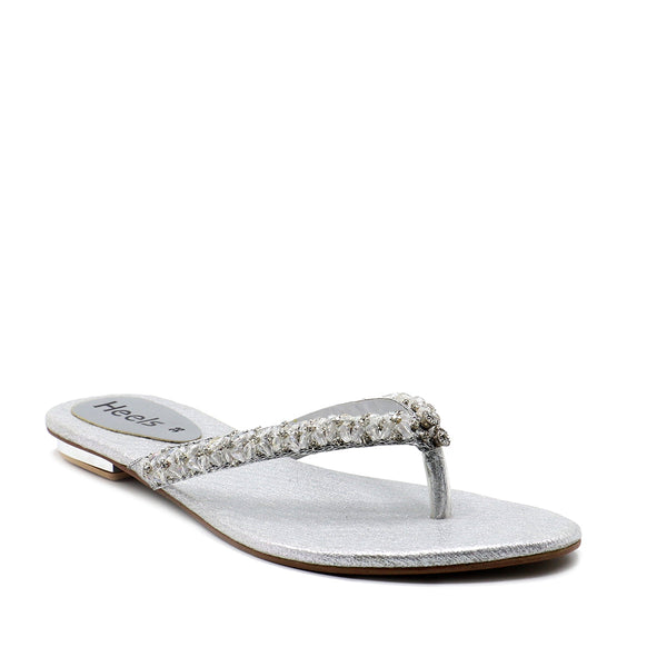 Silver Fancy Chappal 010111