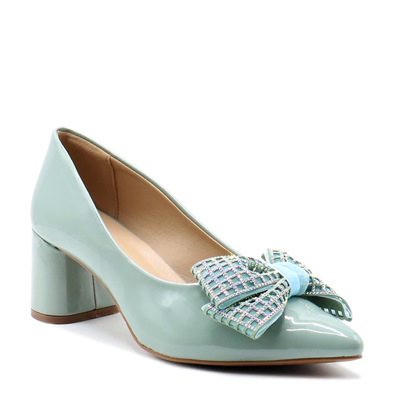 Mint Green Formal Court Shoes 085474