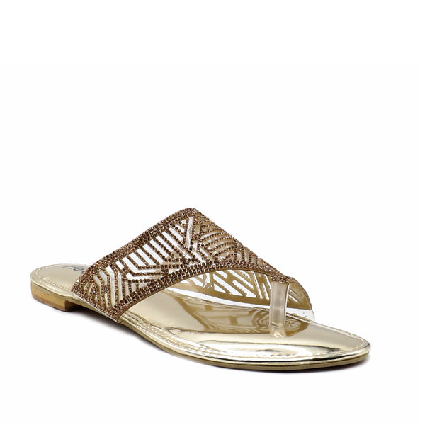 Golden Fancy Chappal 010108