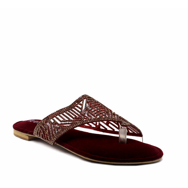 Maroon Fancy Chappal 010108