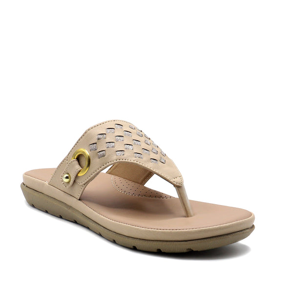 Beige Pu Chappal 070223