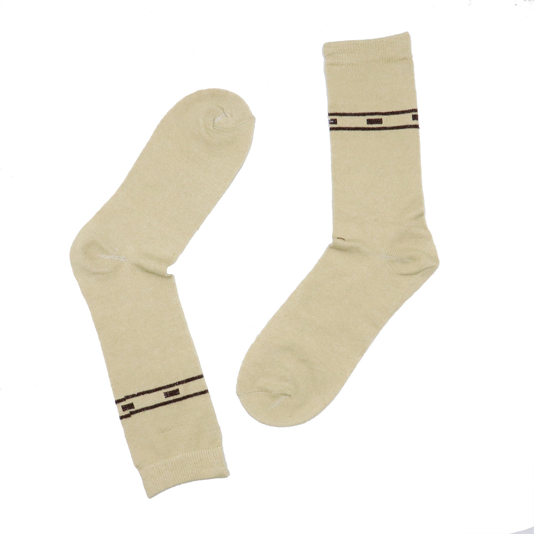 Beige Casual Socks A00MS0026