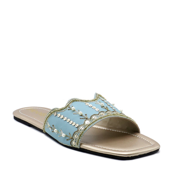 Mint Green Ethnic Slipper L00350038