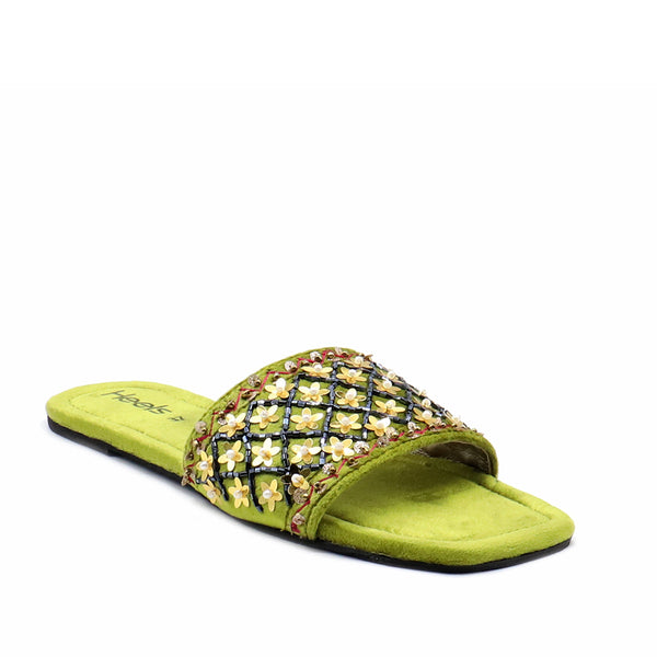 Green Ethnic Slipper L00350036