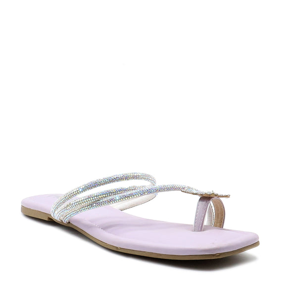 Purple Fancy Chappal L00100007