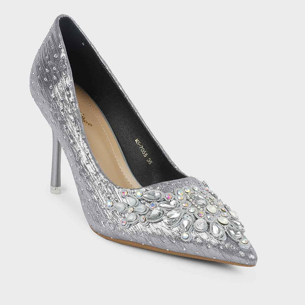 Silver Bridal Court Shoes L00870050