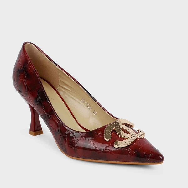Maroon Formal Court Shoes L00850107