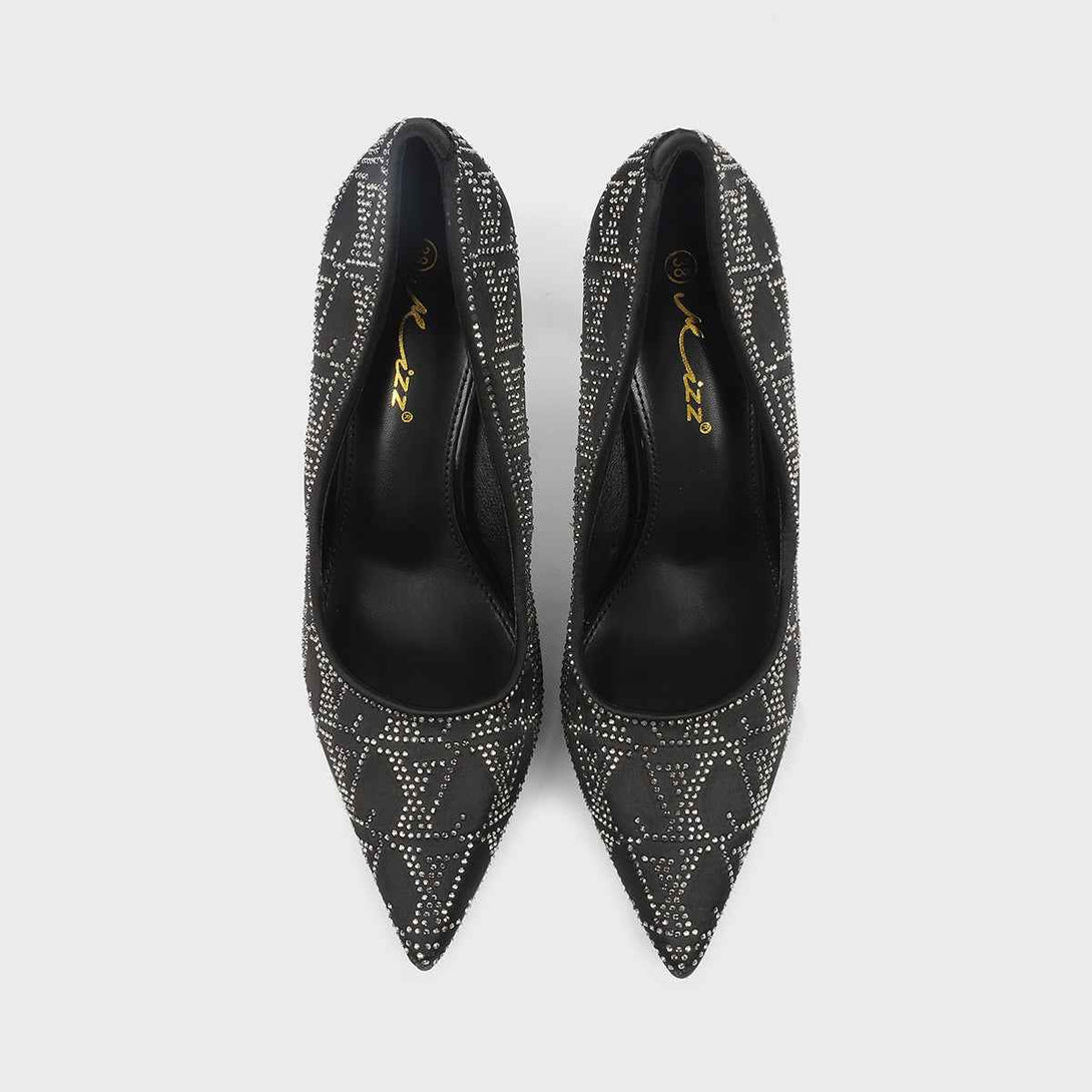 Black Fancy Court Shoes L00870049