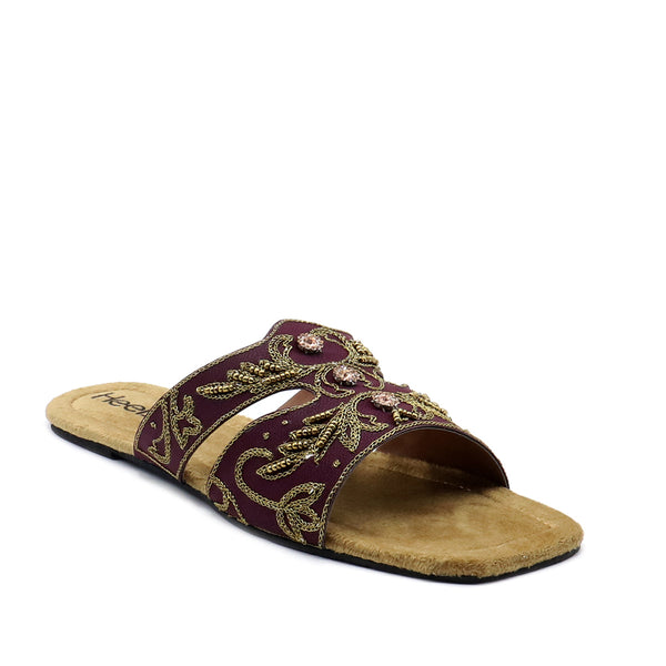 Purple Ethnic Slipper L00350039