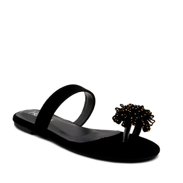 Black Casual Chappal L00500035