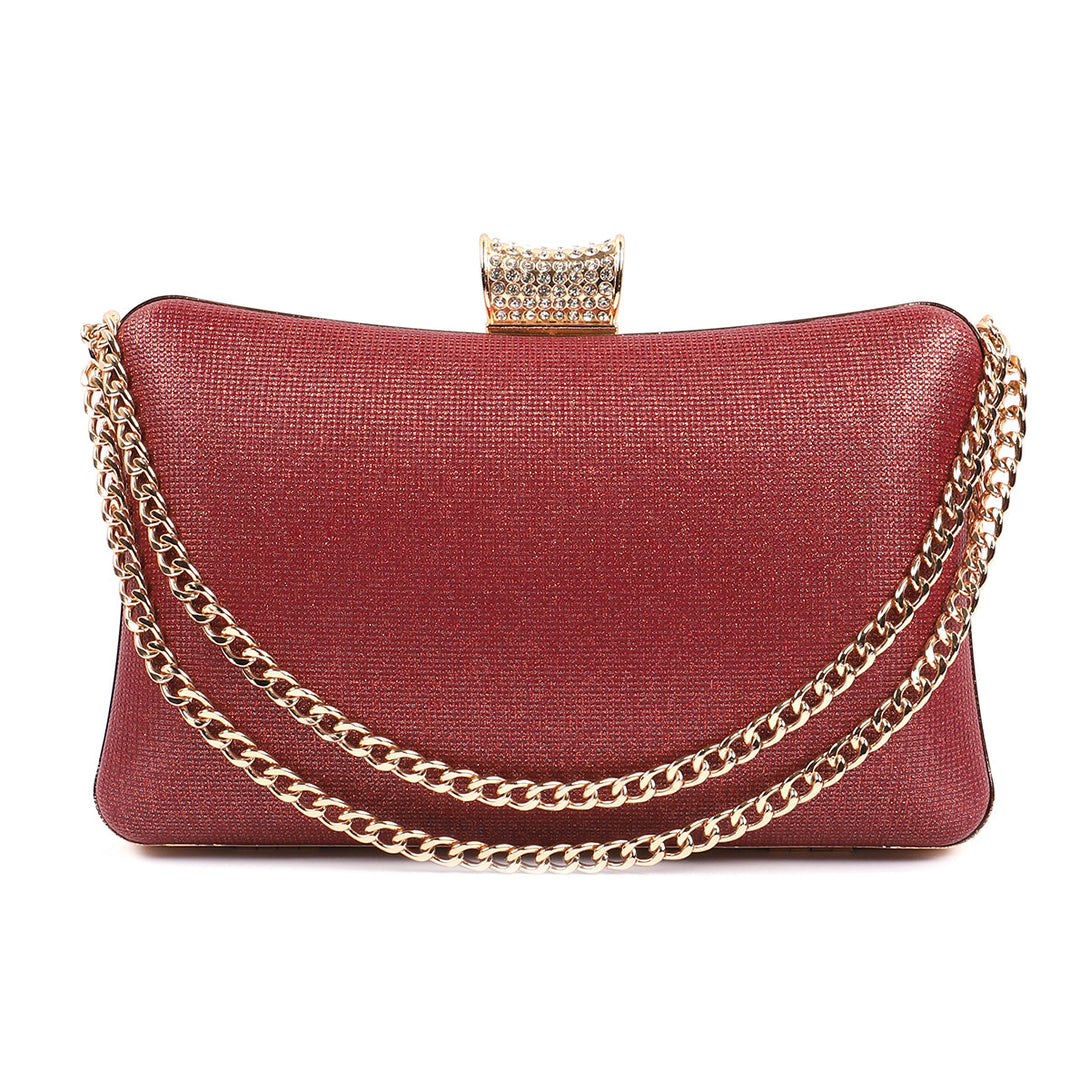 Maroon Fancy Clutch C20852