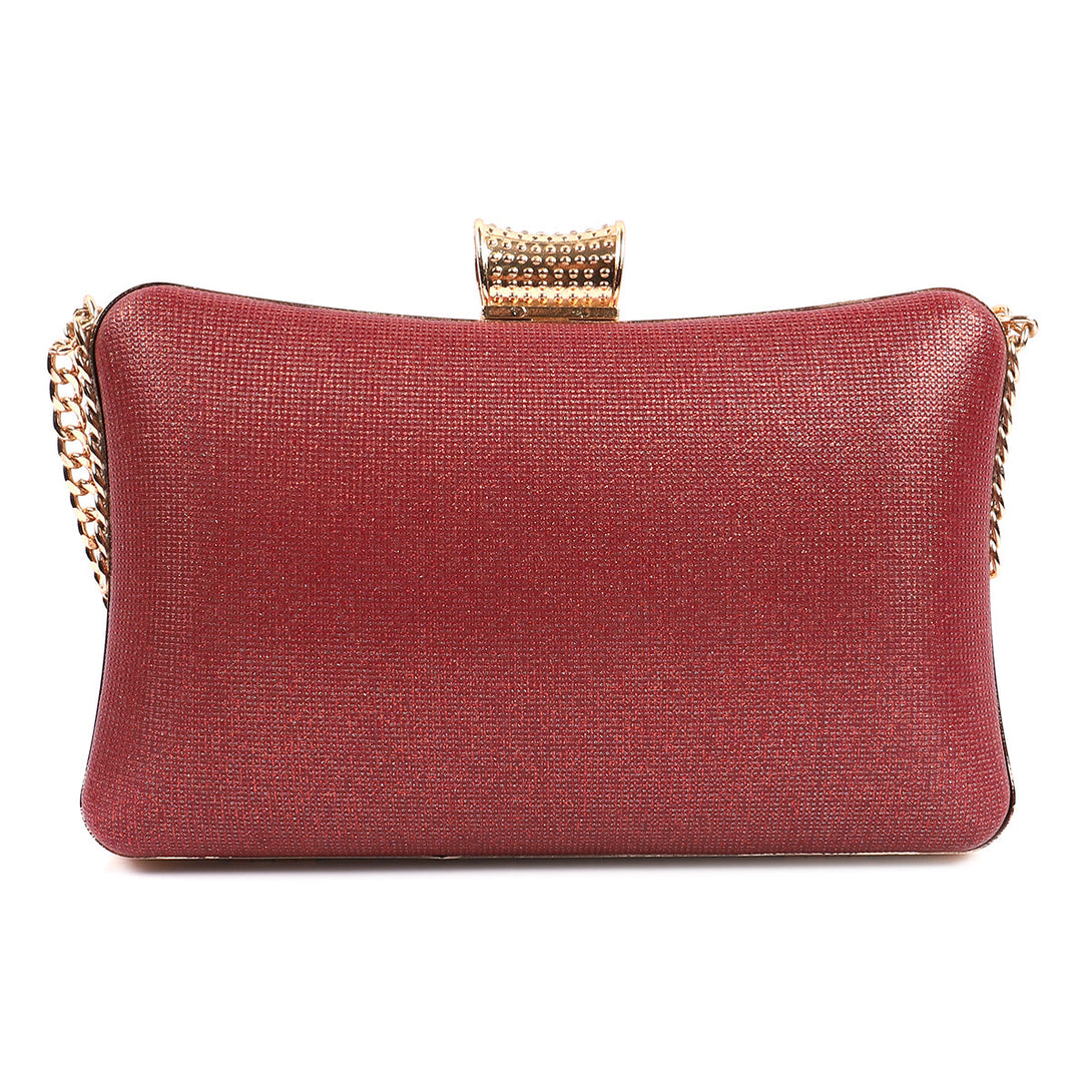 Maroon Fancy Clutch C20852