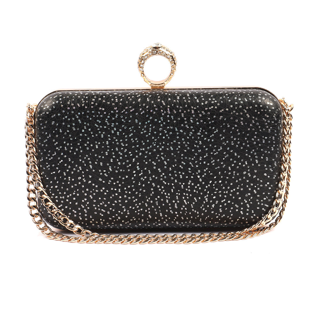 Black Fancy Clutch C20850