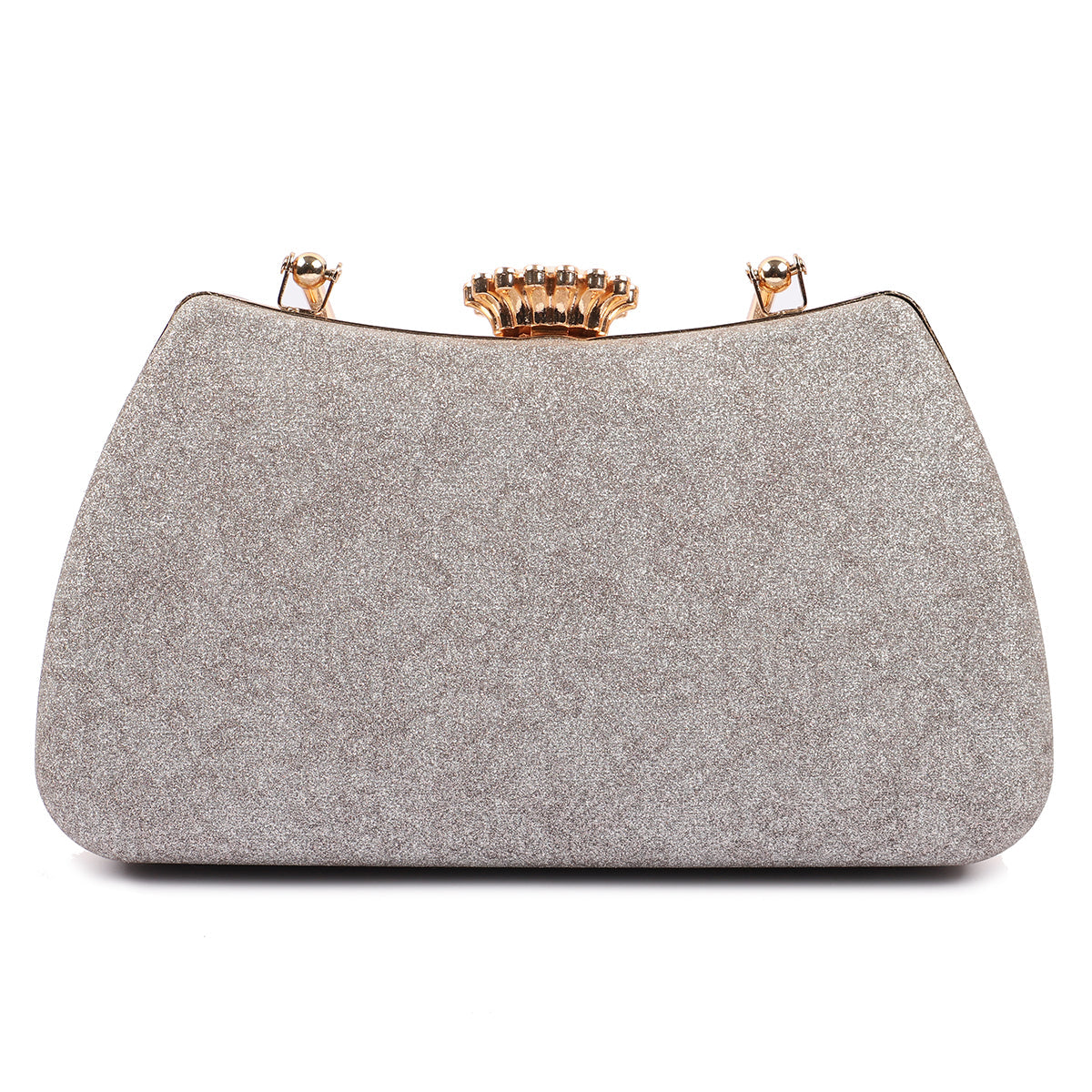 Silver Fancy Clutch C20857