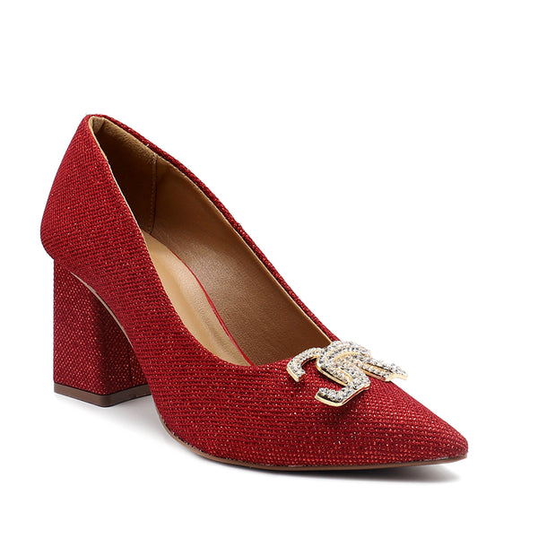 Red Formal Court Shoes 087112