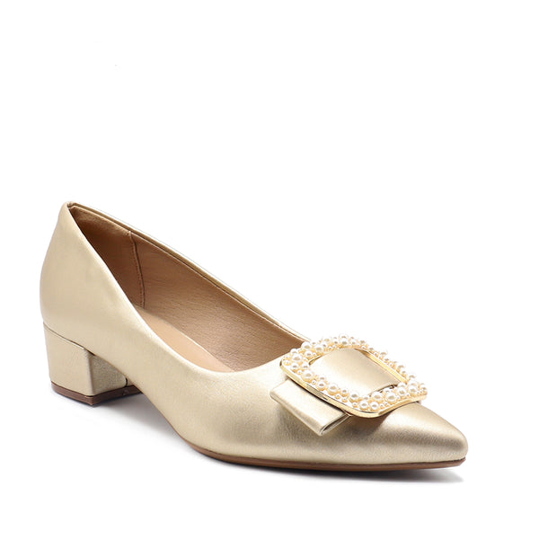 Golden Formal Court Shoes 085511