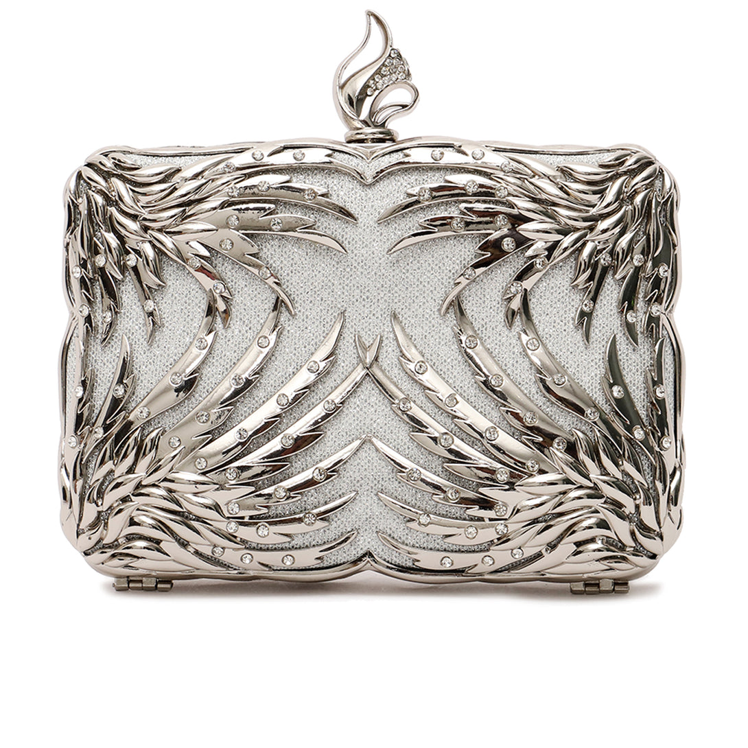 Silver Fancy Clutch CLLC20044