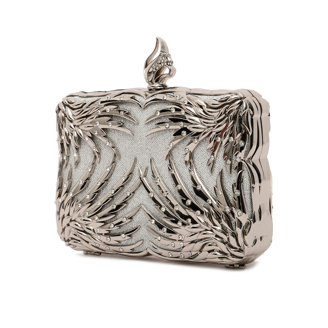 Silver Fancy Clutch CLLC20044