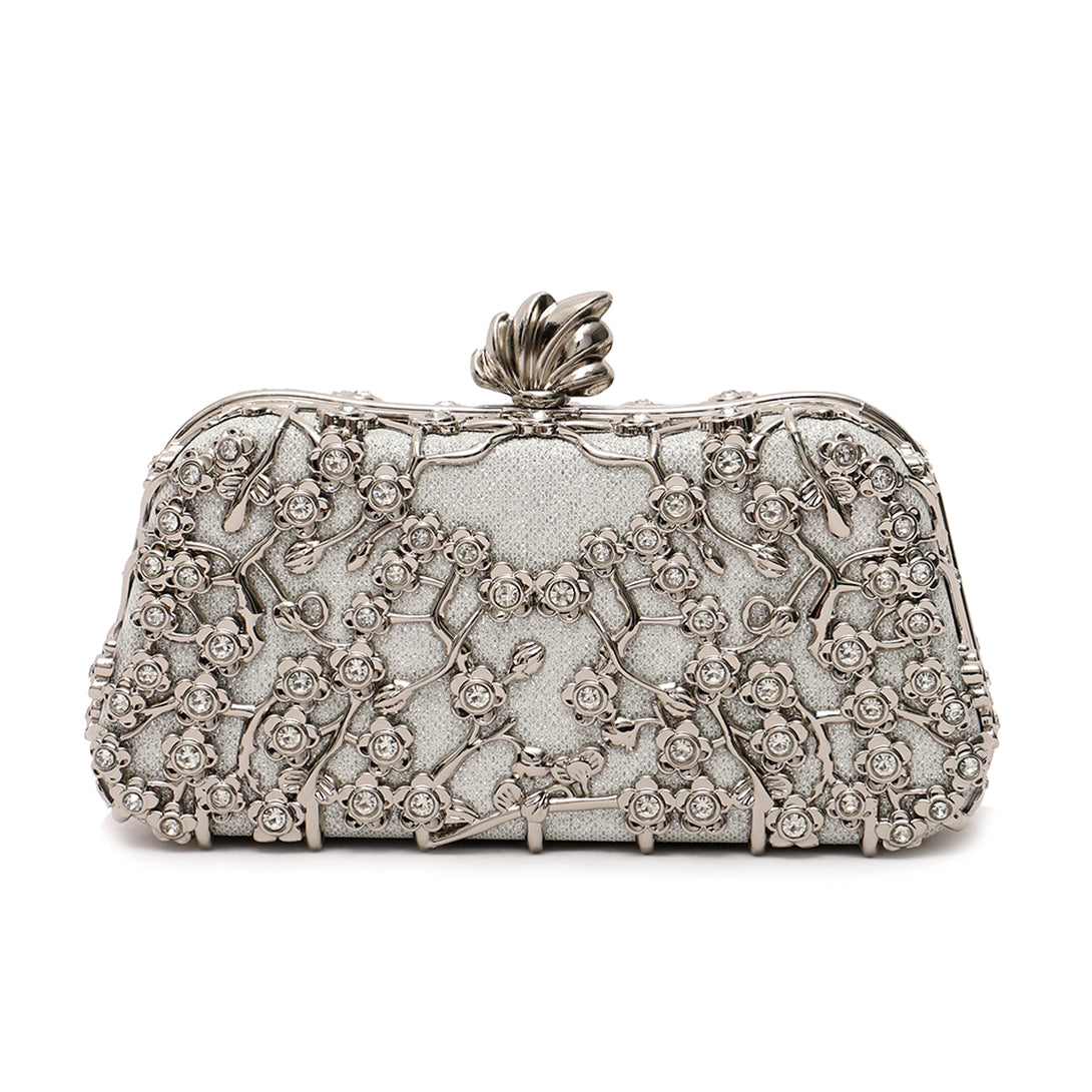 Silver Fancy Clutch CLLC20043
