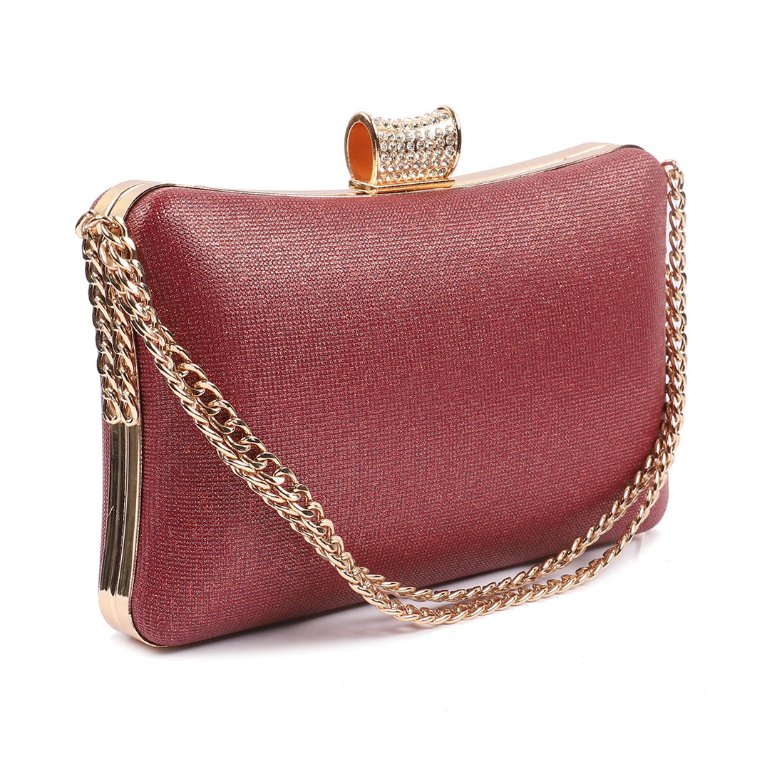 Maroon Fancy Clutch C20852