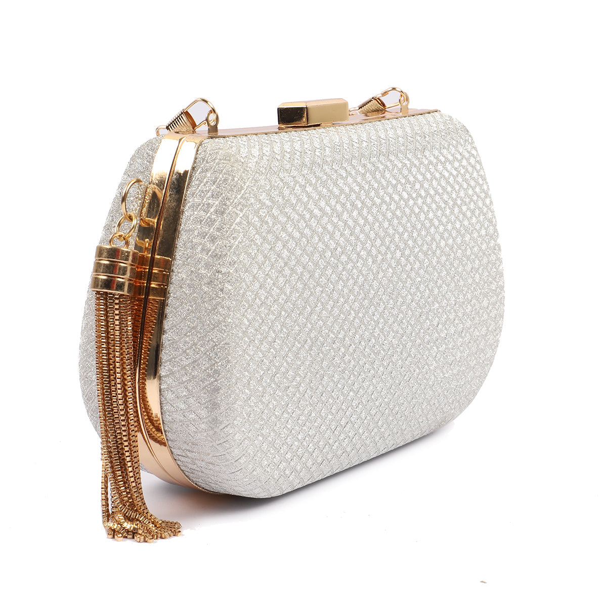 Silver Fancy Clutch C20885