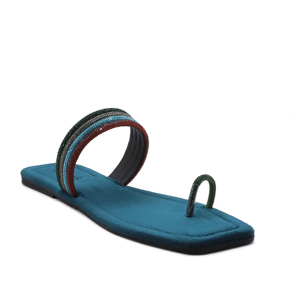 Sea Green Casual Chappal L00000033